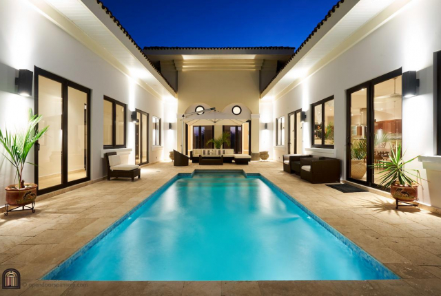 Outdoor Pool Open Doors Luxury Real Estate Pedasi Panama
